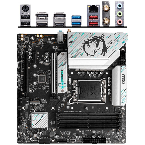 Материнская плата MSI B760M Gaming Plus WiFi B760 Socket-1700 4xDDR5, 4xSATA3, RAID, 2xM.2, 2xPCI-E16x, 4xUSB3.2, 2xDP, 2xHDMI, WiFi, 2.5Glan, mATX УЦЕНКА