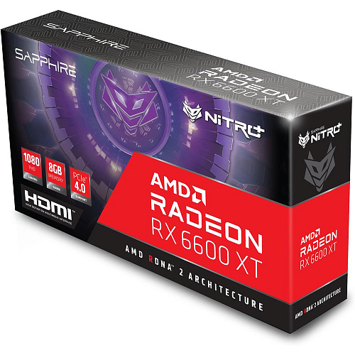 Видеокарта Sapphire 8192Mb RX 6600 XT Nitro+ 8G (11309-01-20G) 3xDP, HDMI, Ret
