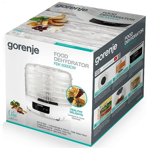 Сушилка для овощей, грибов и фруктов Gorenje FDK500GCW УЦЕНКА