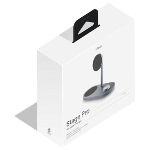 Беспроводная зарядная панель 3 в 1 Для IPhone, Apple Watch, Airpods uBear Stage Ultra Qi2.2 35W Silver