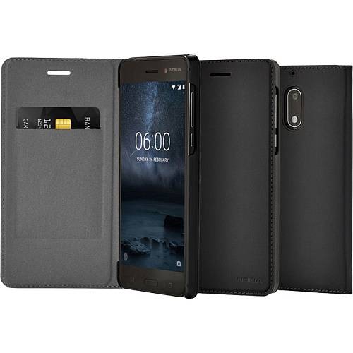 Чехол для Nokia 6 Nokia Slim Flip Case черный