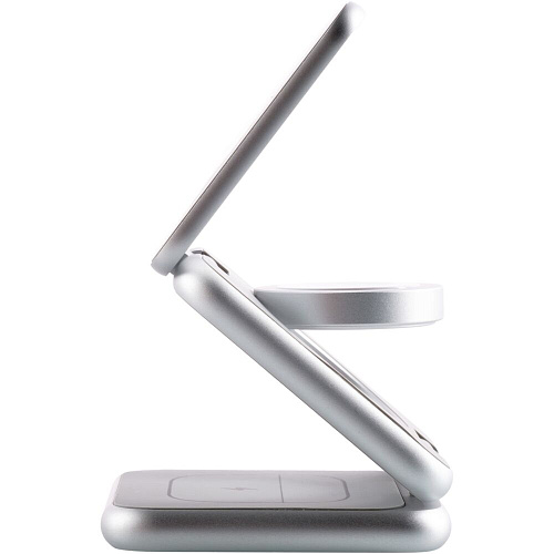 Беспроводная зарядная панель 3 в 1 Для IPhone, Apple Watch, Airpods Magssory WCH003 22W Silver