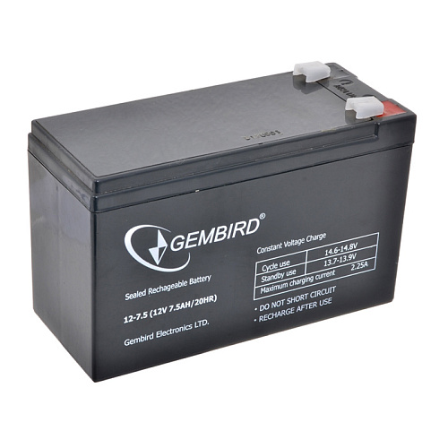 Батарея Gembird BAT-12V7.5AH, 12V 7.5Ah
