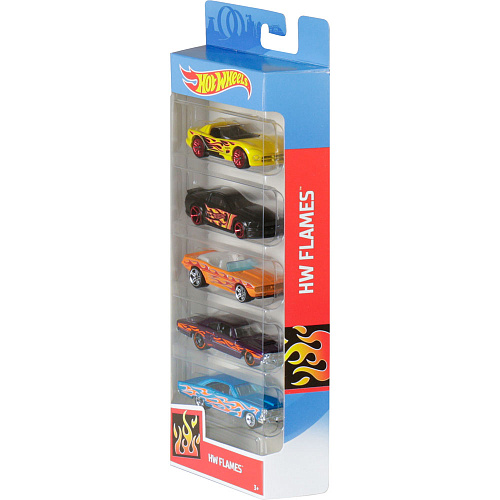 Mattel Hot Wheels 1806/FYL19 Подарочный набор из 5 машинок (HW Flames)