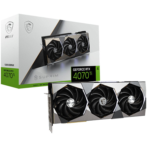 Видеокарта MSI GeForce RTX 4070 Ti 12288Mb, Suprim SE 12G (RTX 4070 Ti Suprim SE 12G) 1xHDMI, 3xDP, Ret