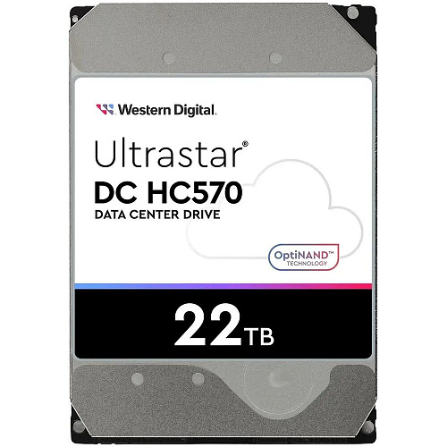 Внутренний жесткий диск 3,5" 22Tb WD (WUH722222AL5204 0F48052) 512Mb 7200rpm SATA3 Ultrastar DC HC570