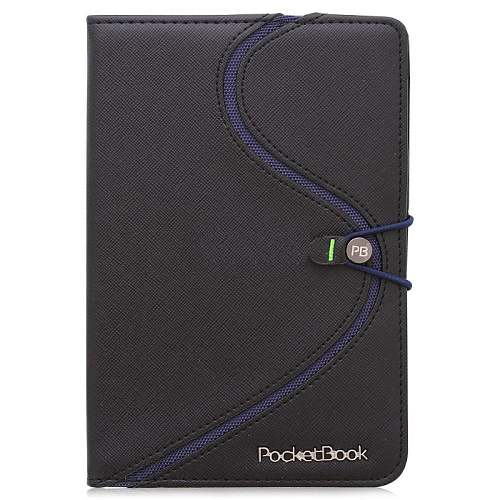 Обложка для PocketBook 622/PocketBook Touch 2 623 VivaCase S-style черный/синий, кожа (VPB-Si622Blue)