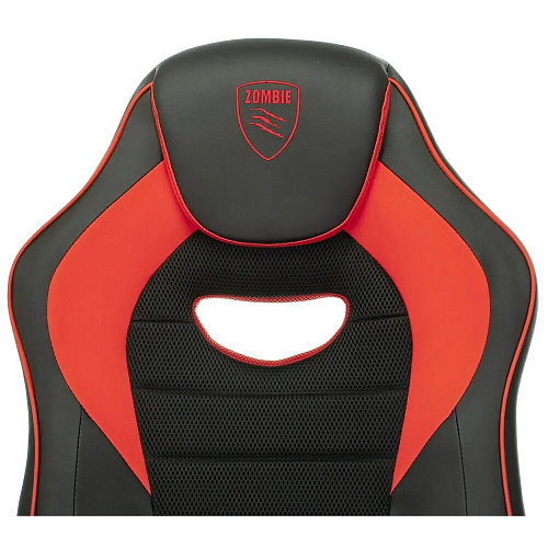 Кресло для геймера Zombie GAME 16 черный/красный эко.кожа/ткань крестов. пластик