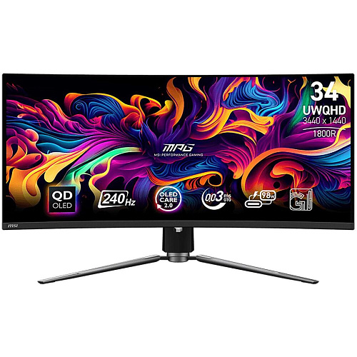 Монитор 34" MSI MAG 341CQPX OLED 3440x1440 0.03ms HDMI, DisplayPort, USB Type-C