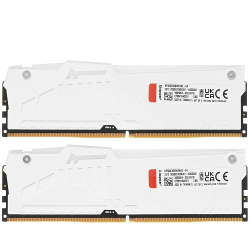 Модуль памяти DIMM 64Gb 2х32Gb DDR5 PC48000 6000MHz Kingston Fury Beast RGB White XMP (KF560C36BWEAK2-64)