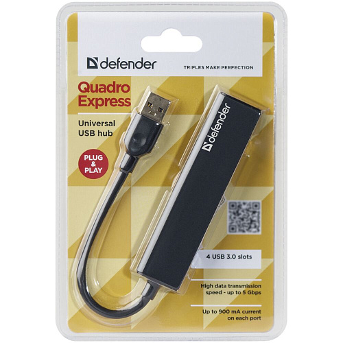 4-port USB3.0 Hub Defender Quadro Express