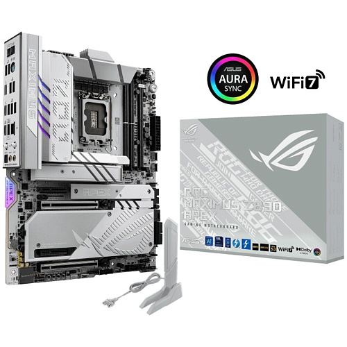 Материнская плата ASUS ROG Maximus Z890 Apex Z890 Soc-1851 2xDDR5, 4xSATA3, RAID, 6хM.2, 4xPCI-E16x, 8xUSB3.2, 3xUSB3.2 Type C, DP, HDMI, WiFi, 5Glan, ATX