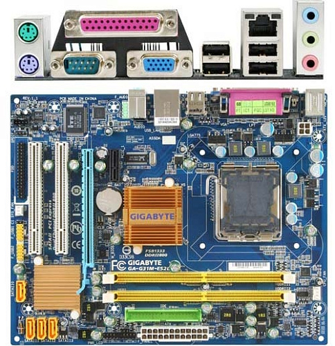 Материнская плата Gigabyte GA-G31M-ES2L Socket-775, G31 GbLan mATX OEM