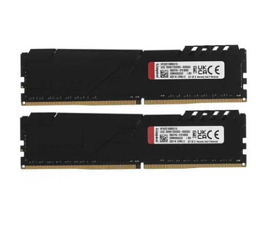 Модуль памяти DIMM 16Gb 2х8Gb DDR4 PC25600 3200MHz Kingston Fury Beast Black (KF432C16BBK2/16) УЦЕНКА