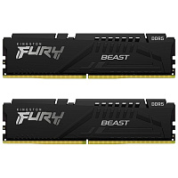 Модуль памяти DIMM 32Gb 2х16Gb DDR5 PC44800 5600MHz Kingston Fury Beast Black XMP (KF556C40BBK2/32)