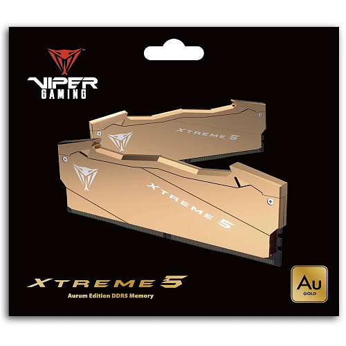 Модуль памяти DIMM 32Gb 2х16Gb DDR5 PC51200 6400MHz Patriot Memory Viper Xtreme 5 Aurum (VXA532G6432K)