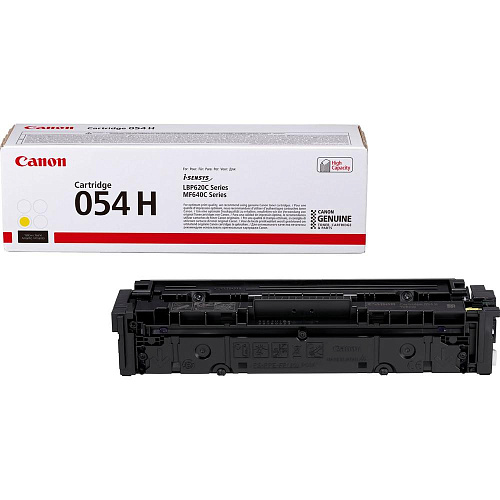 Картридж Canon 054 H Y Yellow для Canon MF645Cx/MF643Cdw/MF641Cw/LBP623Cdw/621Cw (2300стр.)