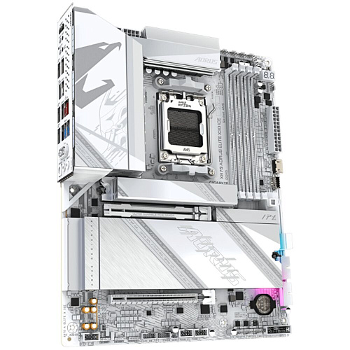 Материнская плата Gigabyte X870 AORUS Elite X3D Ice Socket-AM5 AMD X870 4xDDR5, 2xSATA3, RAID, 4xM.2, 2xPCI-E16x, 6xUSB3.2, 3xUSB3.2 Type C, HDMI, WiFi, 5Glan, ATX