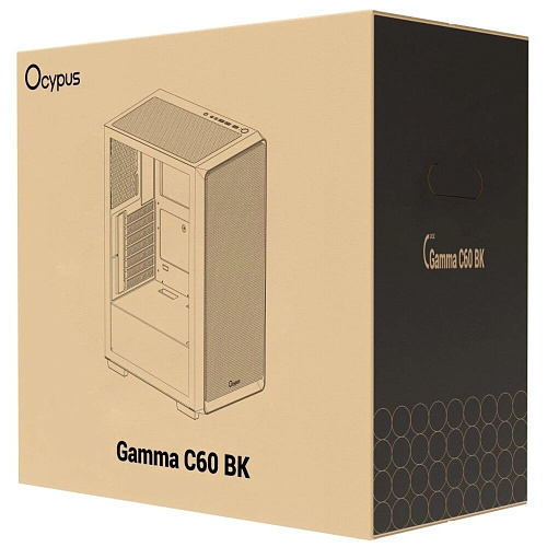 Корпус ATX Miditower Ocypus Gamma C60 BK Black УЦЕНКА