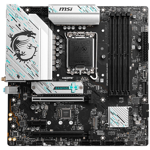 Материнская плата MSI B760M Gaming Plus WiFi B760 Socket-1700 4xDDR5, 4xSATA3, RAID, 2xM.2, 2xPCI-E16x, 4xUSB3.2, 2xDP, 2xHDMI, WiFi, 2.5Glan, mATX УЦЕНКА