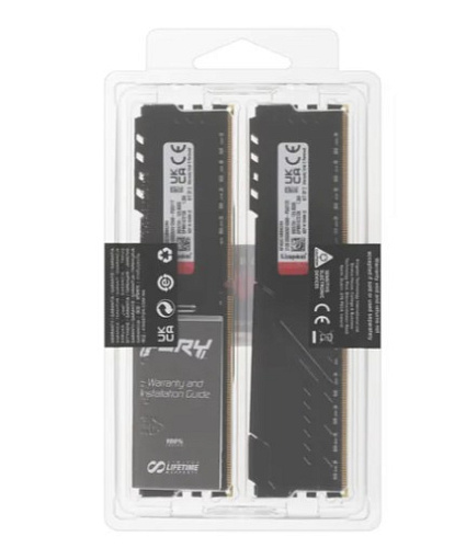 Модуль памяти DIMM 64Gb 2х32Gb DDR4 PC25600 3200MHz Kingston Fury Beast Black (KF432C16BBK2/64)