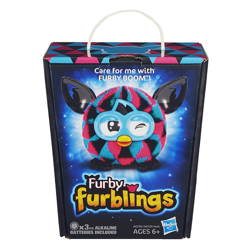 Интерактивная игрушка Furby Furblings (черно-розово-голубые треугольники) A6100