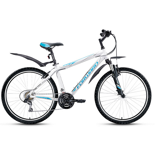 Двухколесный велосипед FORWARD APACHE 1.0  (21"/26" 21 ск.) белый