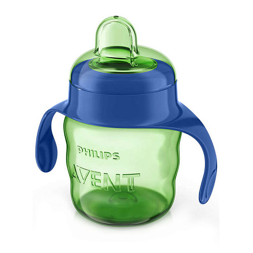 Поильник чашка AVENT SCF551/00 с ручками, 200 мл, с 6 мес зеленый