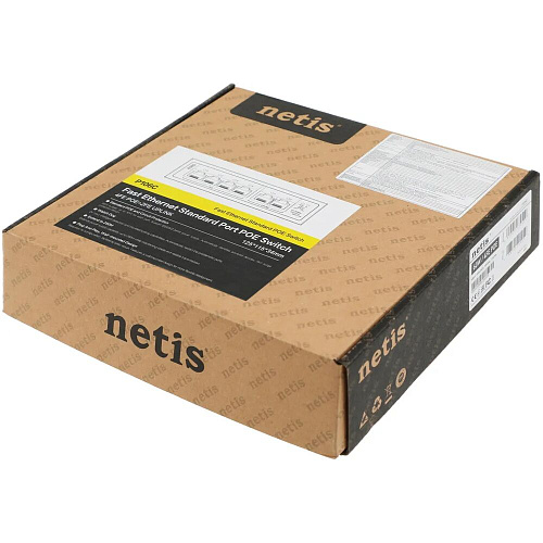 Коммутатор Netis P106C (L2) 6x100Мбит/с 4PoE+60W неуправляемый