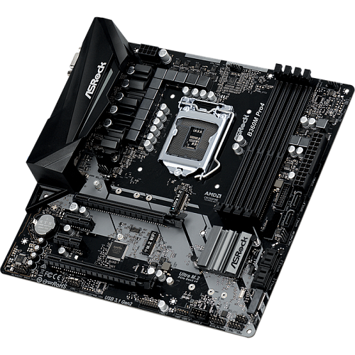 Материнская плата ASRock B360M PRO4 B360 Socket-1151, 4xDDR4, 6xSATA3, 2xM2.0, 2xUSB3.1, 2xPCI-E16x, DVI-D, HDMI, D-Sub, GLAN, mATX