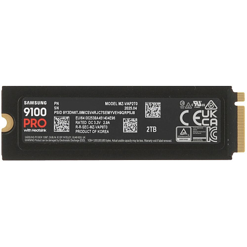 Внутренний SSD-накопитель 2000Gb Samsung 9100 Pro with Heatsink (MZ-VAP2T0CW) M.2 2280 PCI-E 5.0 x4 УЦЕНКА