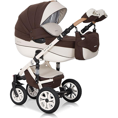 Коляска 2 в 1 Riko Bruno Ecco 13 коричневый-бежевый