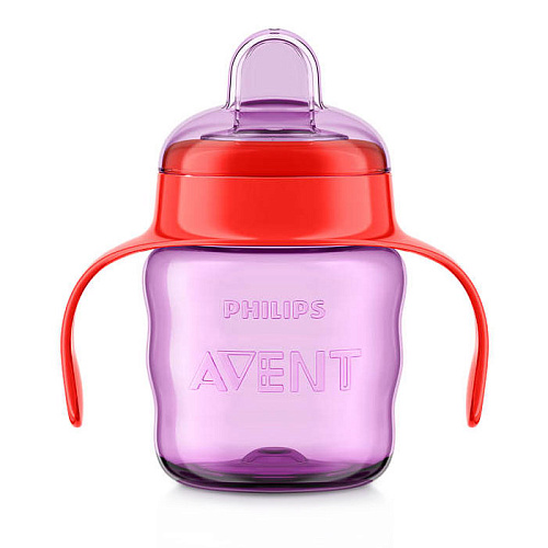 Поильник чашка AVENT SCF551/00 с ручками, 200 мл, с 6 мес (розовый)