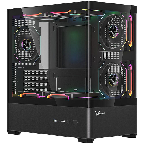 Корпус MicroATX Minitower Formula Crystal U1M Floe Black