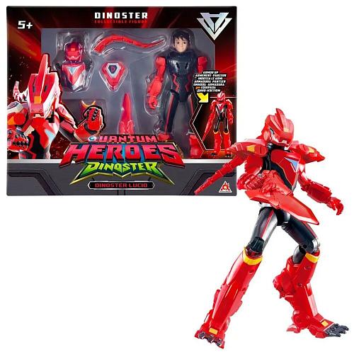 Dinoster Большая фигурка героя Диностер Люцио в дино-костюме 20 см