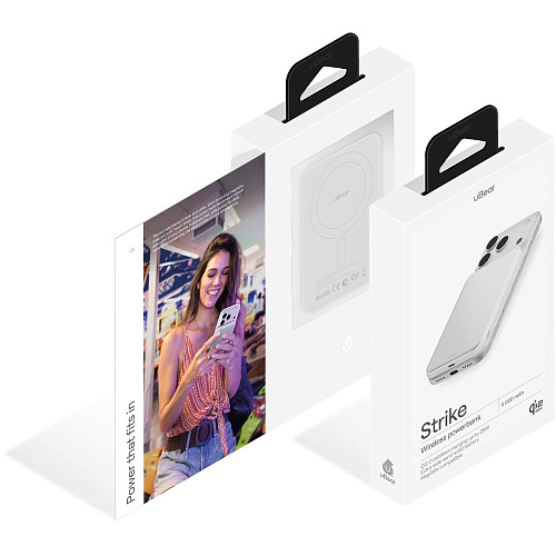 Внешний аккумулятор uBear Strike Magnetic Power bank MagSafe 5000mAh PD30W Qi2.2 White