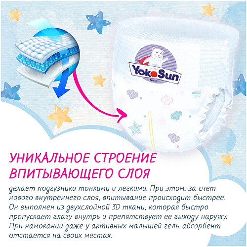 YokoSun Трусики Comfort, M (6-10 кг.), 20 шт.