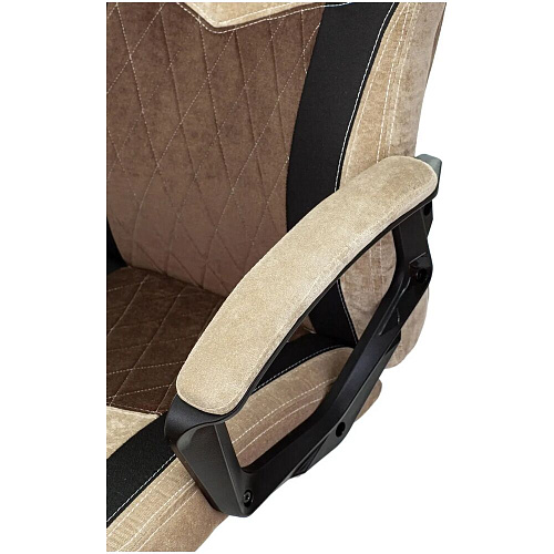 Кресло для геймера Zombie VIKING 6 KNIGHT Fabric коричневый/бежевый с подголов. крестов. металл