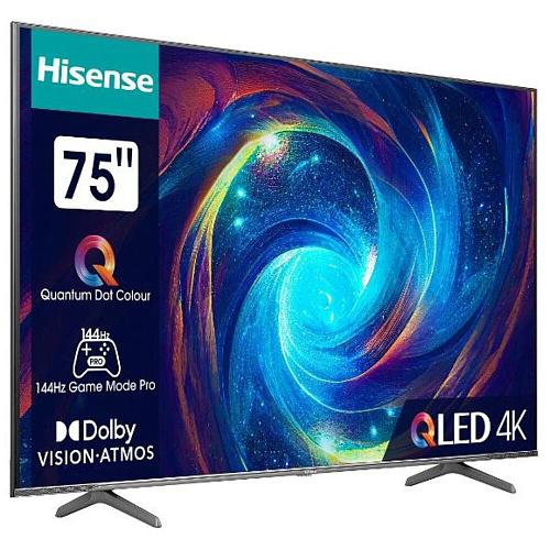 Телевизор 75" Hisense 75E7KQ PRO (4K Ultra HD 3840x2160, Smart TV) черный