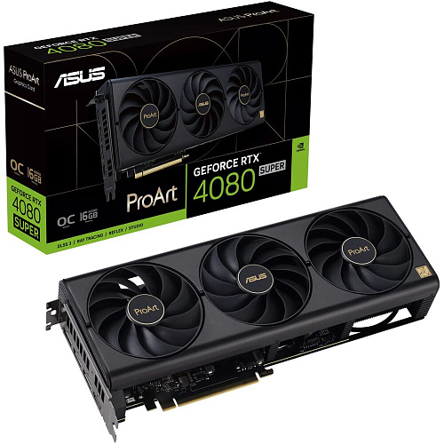 Видеокарта ASUS GeForce RTX 4080 Super 16384Mb, ProArt OC 16G (ProArt-RTX4080S-O16G) 1xHDMI, 3xDP, Ret