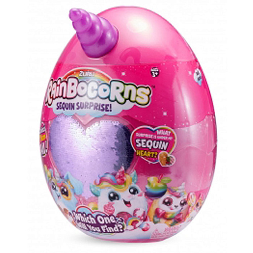 1Toy Игрушка-сюрприз RainBocoRns в яйце в комплекте с аксессуарами Т15683В (фиолетовый рог)