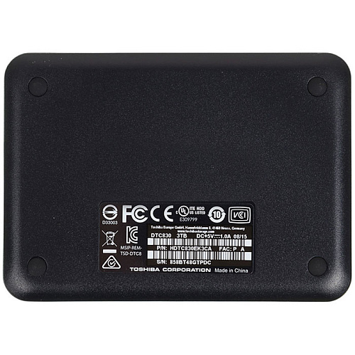 Внешний жесткий диск 2.5" 3000Gb Toshiba HDTC830EK3CA 5400rpm USB3.0 Canvio Connect II черный