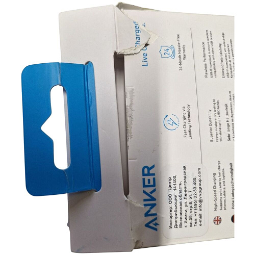 Кабель Type C - Type C 0.9m Anker Power Line 322 60W черный УЦЕНКА