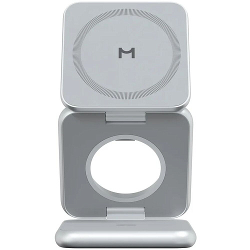 Беспроводная зарядная панель 3 в 1 Magssory Fold Pro WCH063 Qi2 Silver