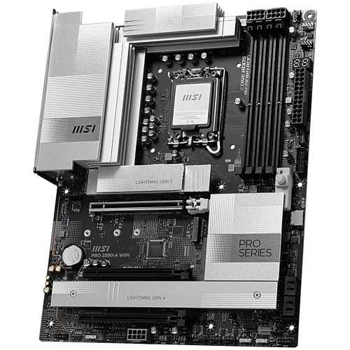 Материнская плата MSI Pro Z890-A WiFi Z890 Soc-1851 4xDDR5, 4xSATA3, RAID, 4хM.2, 3xPCI-E16x, 7xUSB3.2, 3xUSB3.2 Type C, DP, HDMI, WiFi, 5Glan, ATX