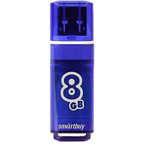 USB Flash накопитель 8GB Smartbuy Glossy series (SB8GBGS-DB) USB 3.0 синий