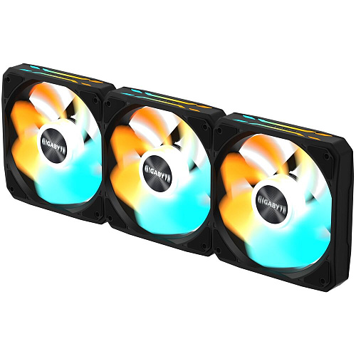 Вентилятор 120x120 Gigabyte 120 ARGB Reverse fan blade PWM 600-2200rpm (3-Pack) Black