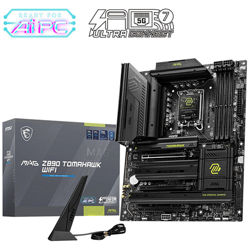 Материнская плата MSI MAG Z890 Tomahawk WiFi Z890 Soc-1851 4xDDR5, 4xSATA3, RAID, 4хM.2, 3xPCI-E16x, 7xUSB3.2, 3xUSB3.2 Type C, DP, HDMI, WiFi, 5Glan, ATX