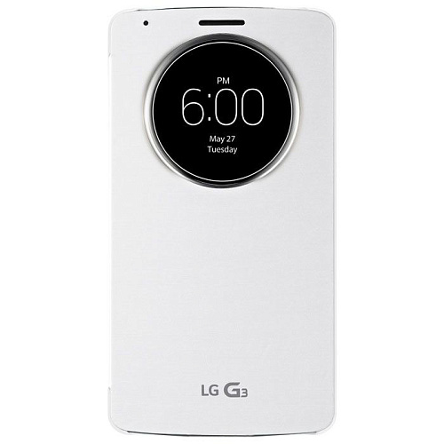 Чехол для беспроводной зарядки для LG D855 G3 LG QuickCircle CCF-340 белый