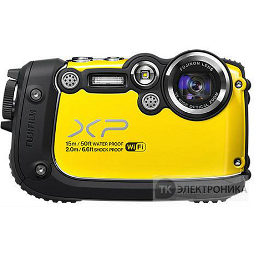 Компактная фотокамера FujiFilm FinePix XP200 yellow (16.4Mp 5x 3" 1080p 39Mb SDXC Li-Ion)